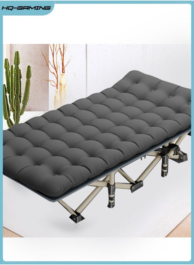 HQ-GAMING - Folding Bed, Portable Sleeping Cot with Mattress, Single Person Nap Bed for Office, Camping, and Home with Easy-to-Carry Design and Simple Folding Mechanism Folding Camping Cots for Adults - Image 1