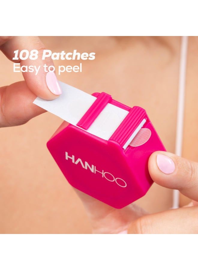 Hanhoo On the Go Blemish Patch, 108 Count, Pimple Patch Dispenser, Shrinks Pimples, Protects from Finger-picking and Dirt, Absorbs Fluid, Acne Spot Patches, Invisible Pimple Patches, Korean Skincare - Image 4
