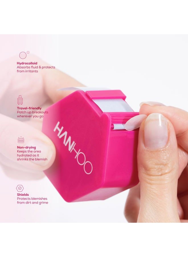 Hanhoo On the Go Blemish Patch, 108 Count, Pimple Patch Dispenser, Shrinks Pimples, Protects from Finger-picking and Dirt, Absorbs Fluid, Acne Spot Patches, Invisible Pimple Patches, Korean Skincare - Image 2