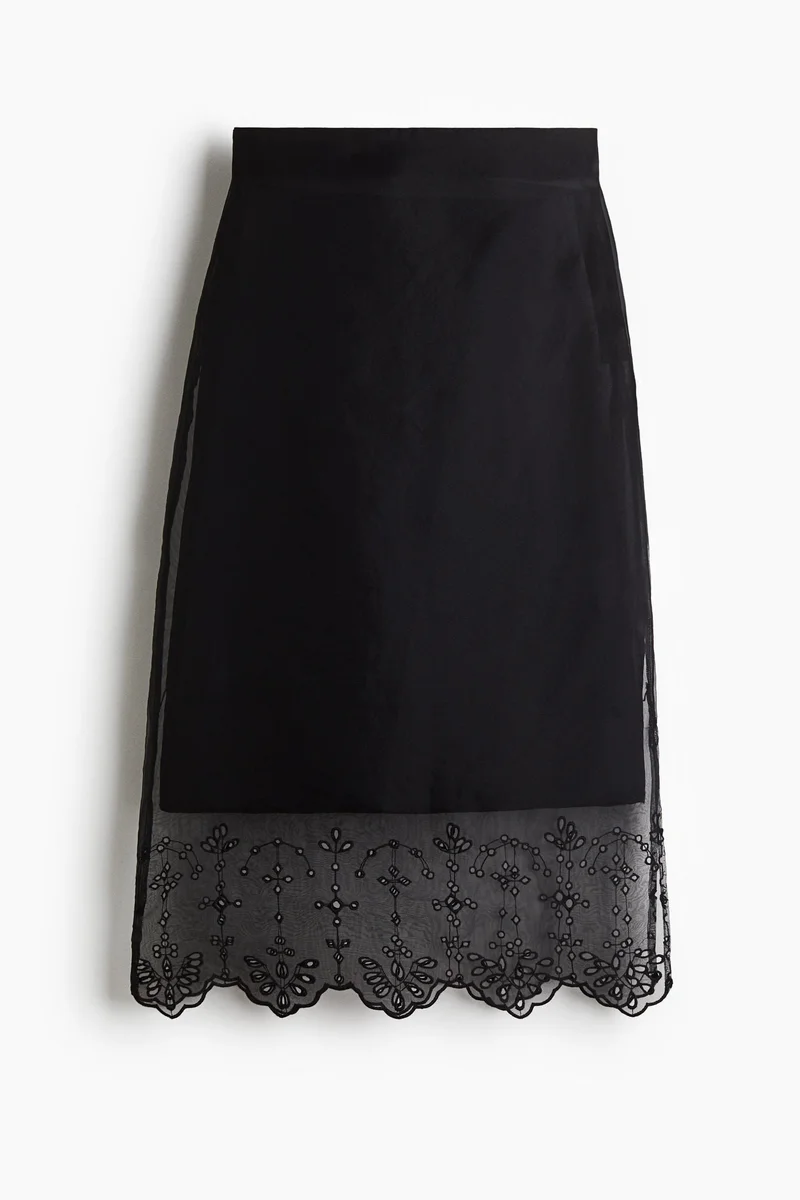 H&M Broderie anglaise organza skirt