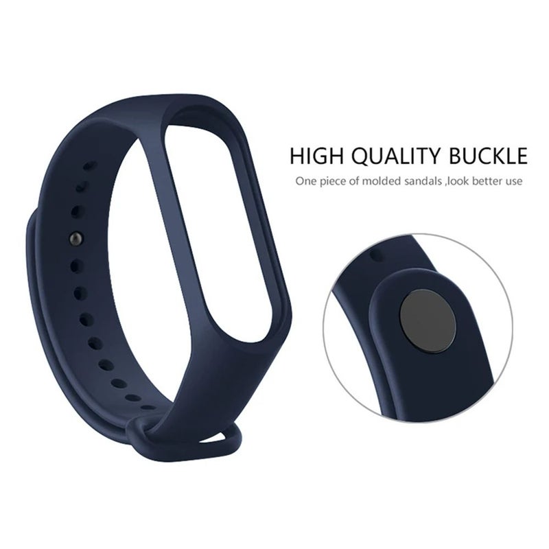 3 قطع أساور استبدال متوافقة بلون أزرق داكن لسوار Mi Band 6، حزام قابل للتمدد، إكسسوارات تتبع اللياقة البدنية والرياضة - Image 5