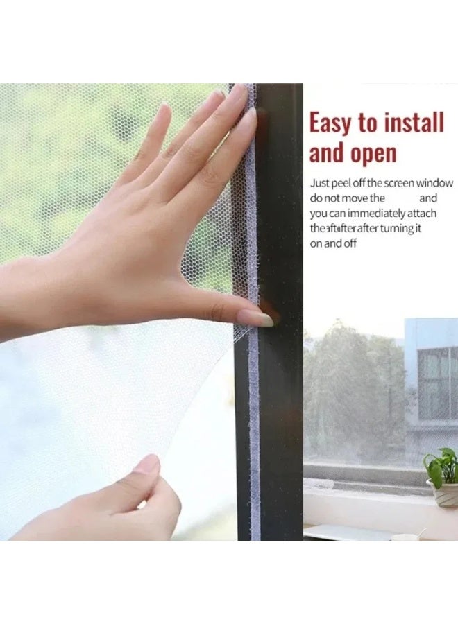 3PCS Thickened Polyester Mosquito Net Screen, Self-Adhesive with Velcro, Invisible Window Protection, 150x200cm - Image 4