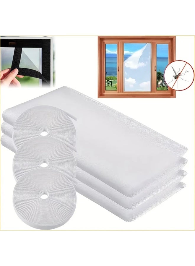 3PCS Thickened Polyester Mosquito Net Screen, Self-Adhesive with Velcro, Invisible Window Protection, 150x200cm - Image 1