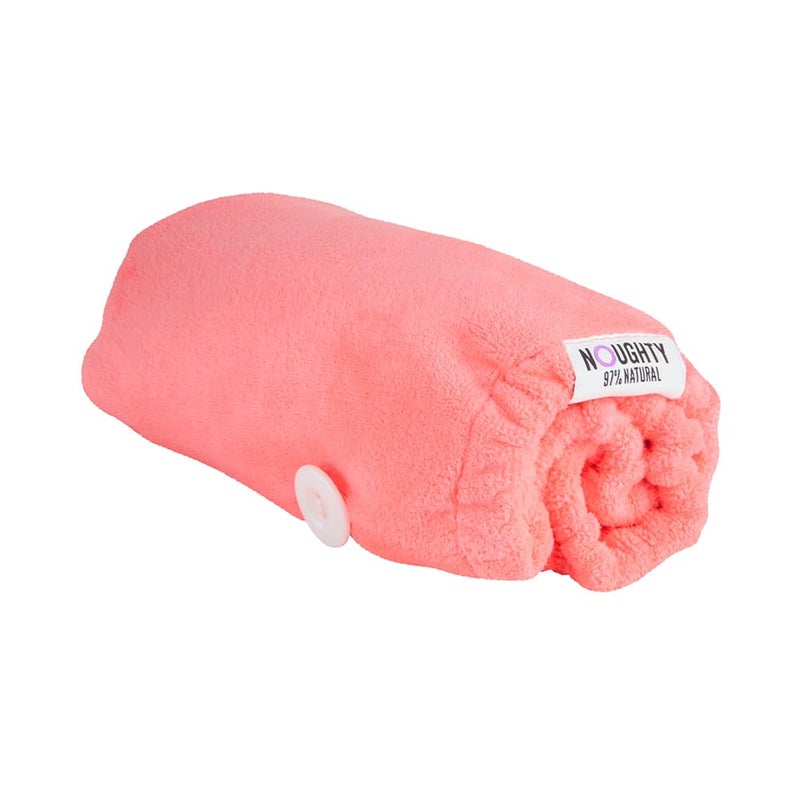 Noughty 97% Natural Pink Microfibre Hair Towel, Hair Towel Wrap Quickly Absorbs Moisture, Reduces Breakage, Combats Frizz, Pink - Image 5