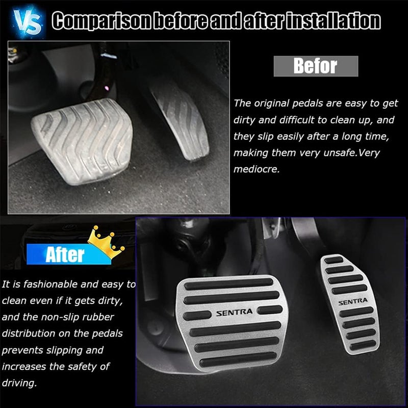 Kakash Aluminium Alloy Pedal Covers for Nissan Sentra - Image 2