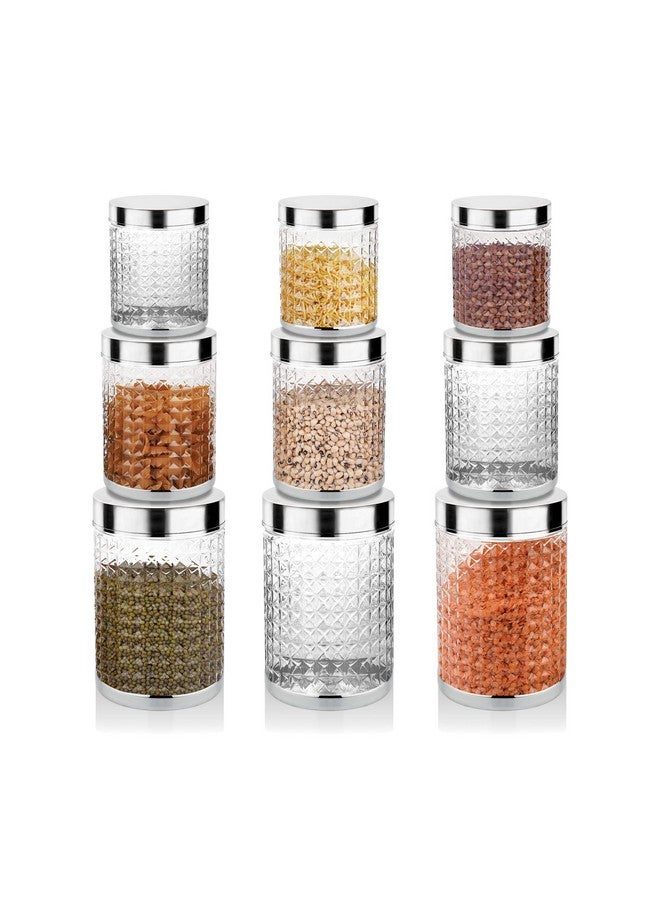 سكاي مجموعة هدايا سكاي هيكتور بيج سيليبريشن، 9 قطع، لتخزين الحيوانات الأليفة، للمطبخ (400 مل × 3,900 مل × 3,1800 مل × 3)، فضي - Image 1