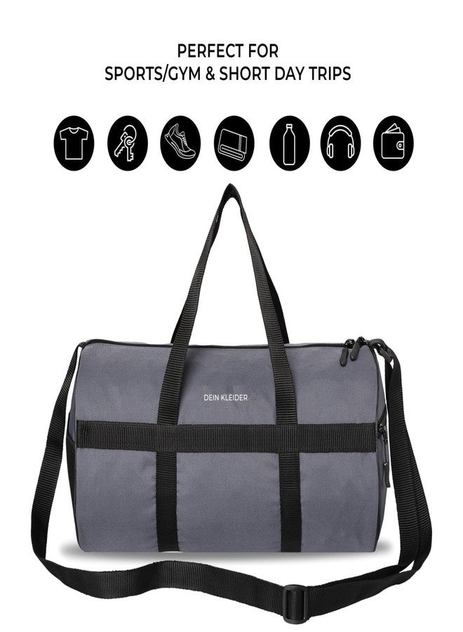 Dein Kleider Sports Gym Travel Duffle Bag (Grey) - Image 3