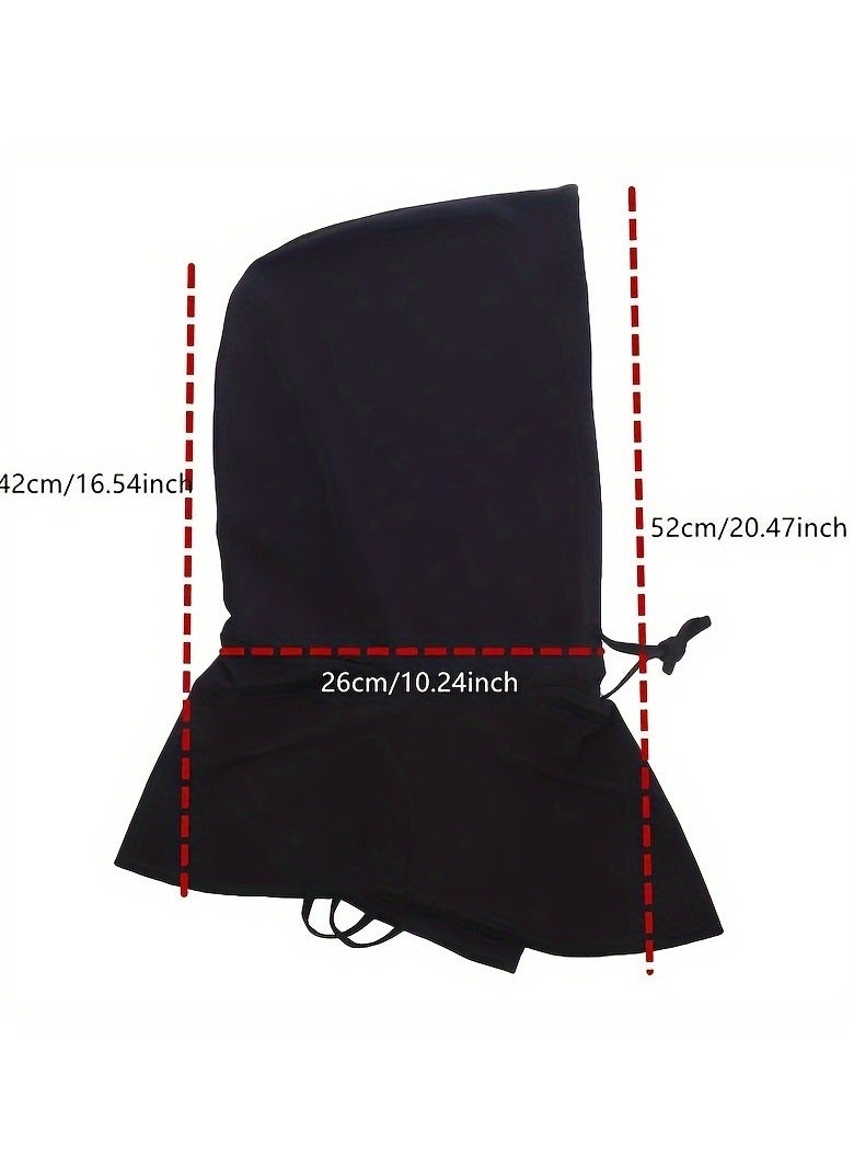 Generic Unisex Full Face Mask Hat Integrated Neck Guard Breathable Cycling Hood Ice Silky Scarf - Outdoor Sports Gear, Sunscreen Face Covering, Hand Washable, Black, Clothing | Versatile Headgear | Breathable Fabri  - Image 5