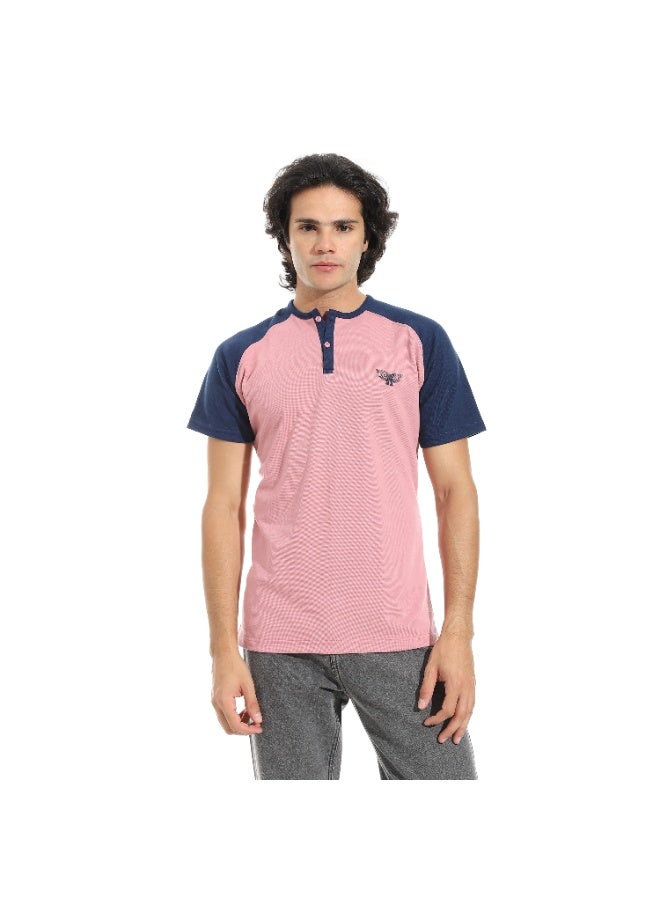 سيزار تيشرت رجالي بولو تطريز علي الصدر و برقبة دائرية - Image 1