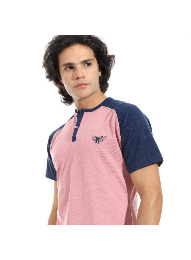 سيزار تيشرت رجالي بولو تطريز علي الصدر و برقبة دائرية - Image 5