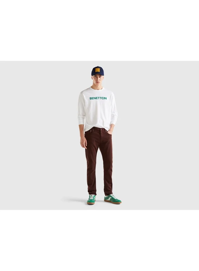 UNITED COLORS OF BENETTON Long Sleeve T-Shirt In Organic Cotton