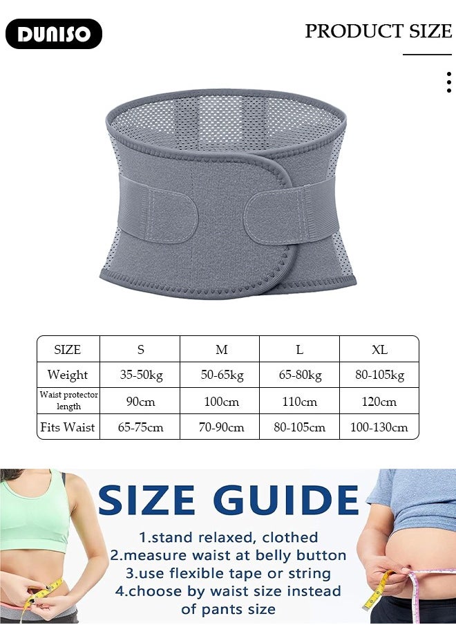 DUNISO Back Brace for Women Men Lower Back Pain Relief, Breathable Mesh Back Support Belt Posture Corrector for Spinal and Lifting Lower Back Pain Relief Lumbar Back Support Belt  - Image 4