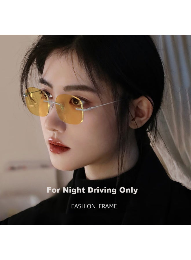 Gabelli Jiaboli Day And Night Dual-use Night Vision Polarized Photochromic Sungl For Men And Women Driving Special Purpose Sungl Anti-glare Glare-free Frameless - Image 1