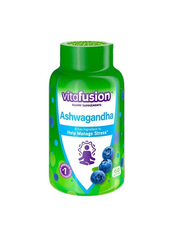 Vitafusion - Ashwagandha Gummies –Clinically Shown Adaptogen Sensoril Ashwagandha 125mg Per Serving – Help Manage Stress – Chewable Gummy Vitamins/ Alternative to Liquid Capsules Drops Powder, 60 Count - Image 1