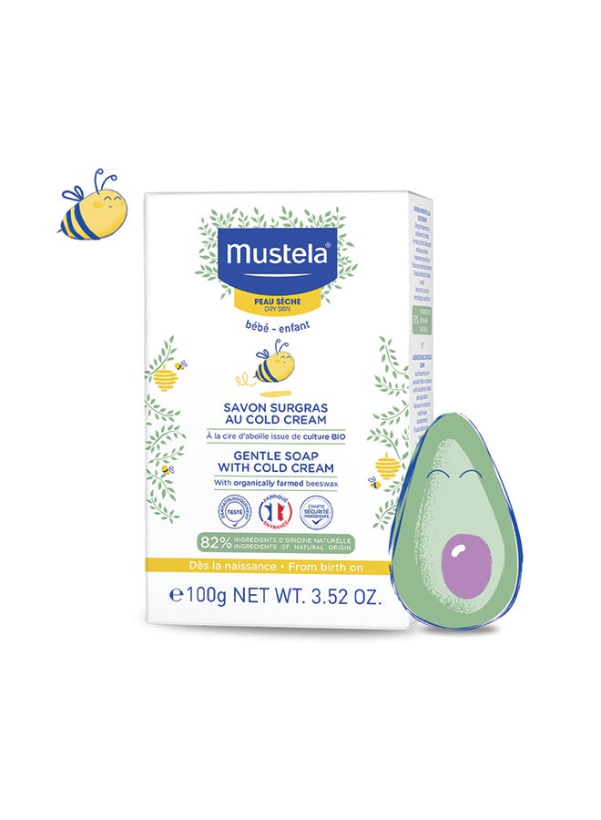 Mustela Gentle and Organic Baby Soap with Cold Cream - 100g - Image 2