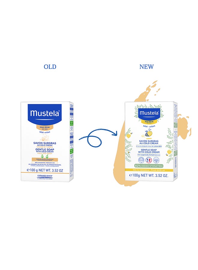 Mustela Gentle and Organic Baby Soap with Cold Cream - 100g - Image 3