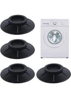 4 Pieces Anti Vibrant Rubber Feet Damper Pads, Anti Vibration Mat for Washing Machine and Dryer, Washing Machine Feet Pad