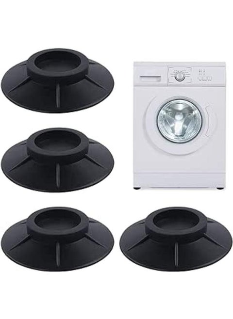 4 Pieces Anti Vibrant Rubber Feet Damper Pads, Anti Vibration Mat for Washing Machine and Dryer, Washing Machine Feet Pad
