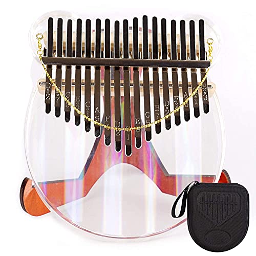 Verilux® Thumb Piano Crystal Kalimba Acrylic Mbira Finger Kalimba Musical Instrument Gifts for Kids Adult Beginners with Tuning Hammer, Study Instruction and Eva bag - Image 2