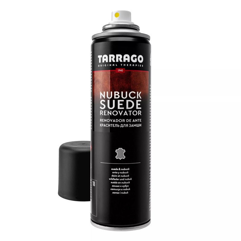 Tarrago Suede Renovator Spray - Revive Footwear Original Color - Color Renew, Restoration & Care - Great for Suede Shoes, Boots, Jackets, Heels, & More - 250 Ml - Black #18 - Image 1