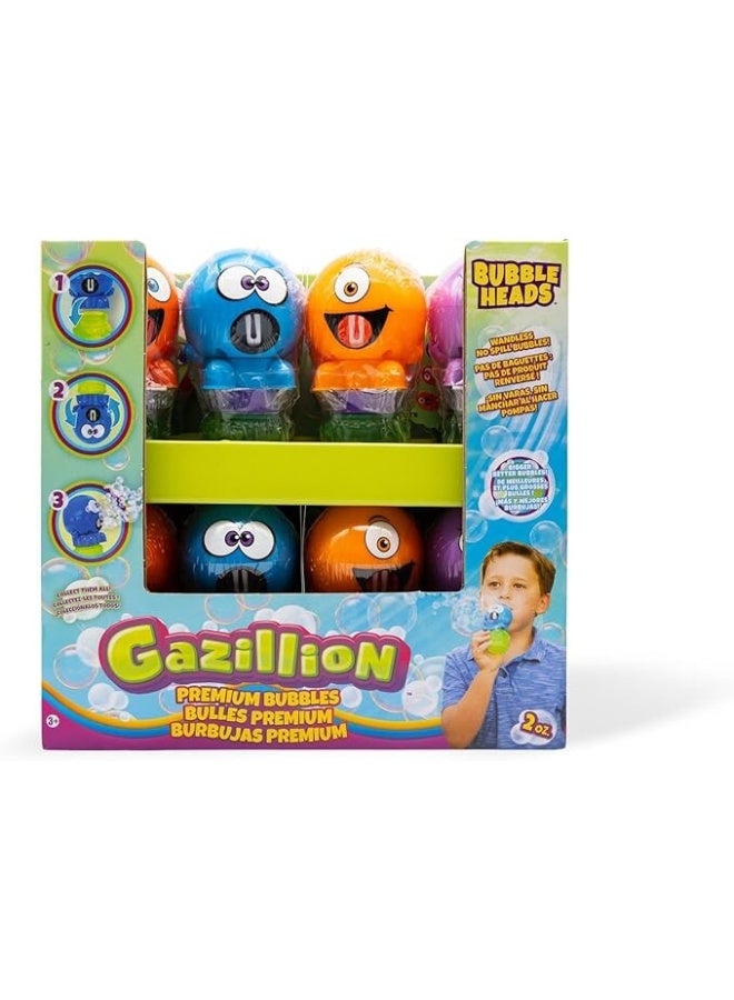 Gazillion Bubble Buddies Heads 2-Ounces Bubble Solution, Assorted 1 Piece (Style & Color May Vary) Each Sold Separately - Image 1