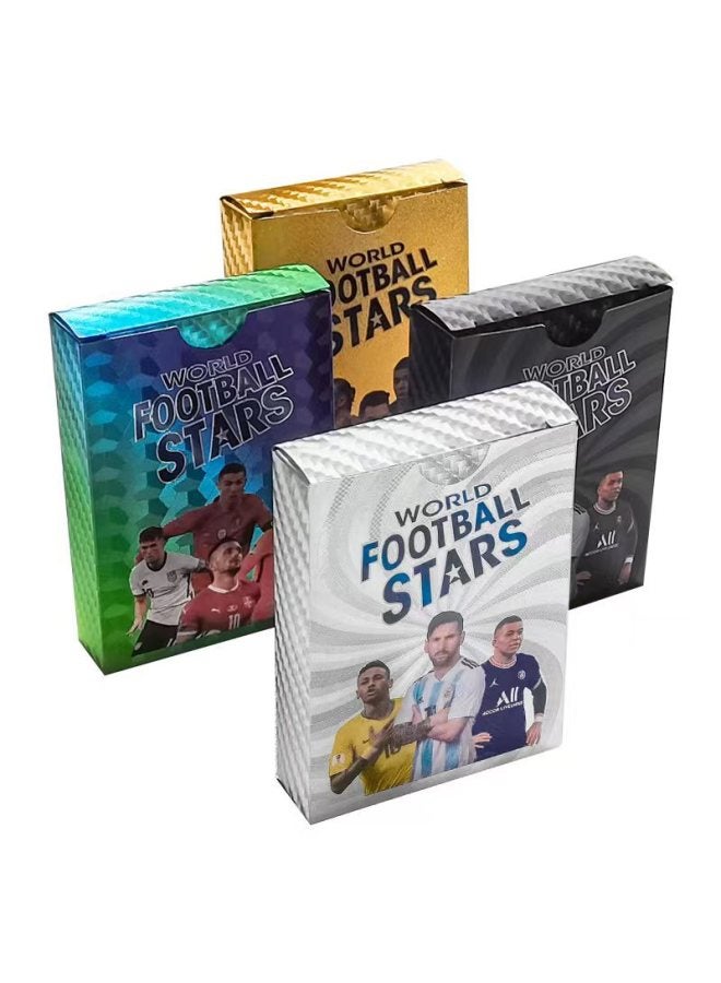 Football Star Gold Foil Cards 55 Gold Foil Cards Non-repeating Good Quality European Cup Own Yingchao-Color:Football Black (random Shell Pattern)  - Image 2