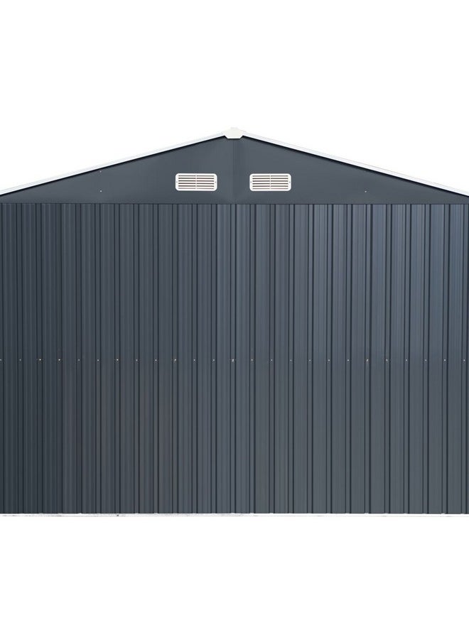 Generic - Durable and High Quality Basic Metal Storage Shed Grey and White 8 x 10 ft - Image 1