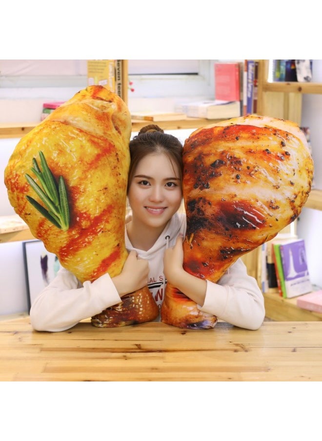 null - Toy Same Simulation 3d Chicken Leg Pillow Oversized Food Plush Toy Girl Funny South Korea Doll-Color:Fried Chicken Leg-Height:60CM - Image 1