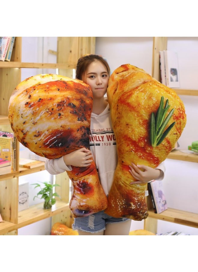 null - Toy Same Simulation 3d Chicken Leg Pillow Oversized Food Plush Toy Girl Funny South Korea Doll-Color:Fried Chicken Leg-Height:60CM - Image 1