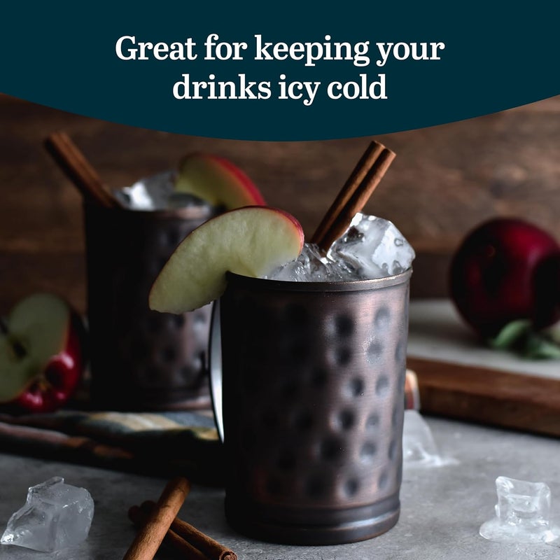 LIBBEY 14 Ounce Moscow Mule Mugs with Handle, Hammered Finish Moscow Mule Cups Set of 4 , Copper Cups for Drinking Iced tea, Water and More - Image 4