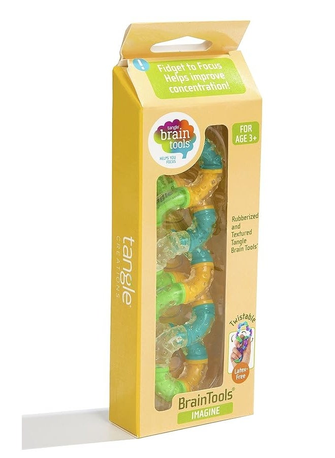 TANGLE أدوات تينجل براين - لعبة فidget هادئة للمدرسة أو العمل - نسيج مطاطي للعلاج اليدوي - لعبة فidget غير ملحوظة للاستخدام أثناء التنقل - Image 3