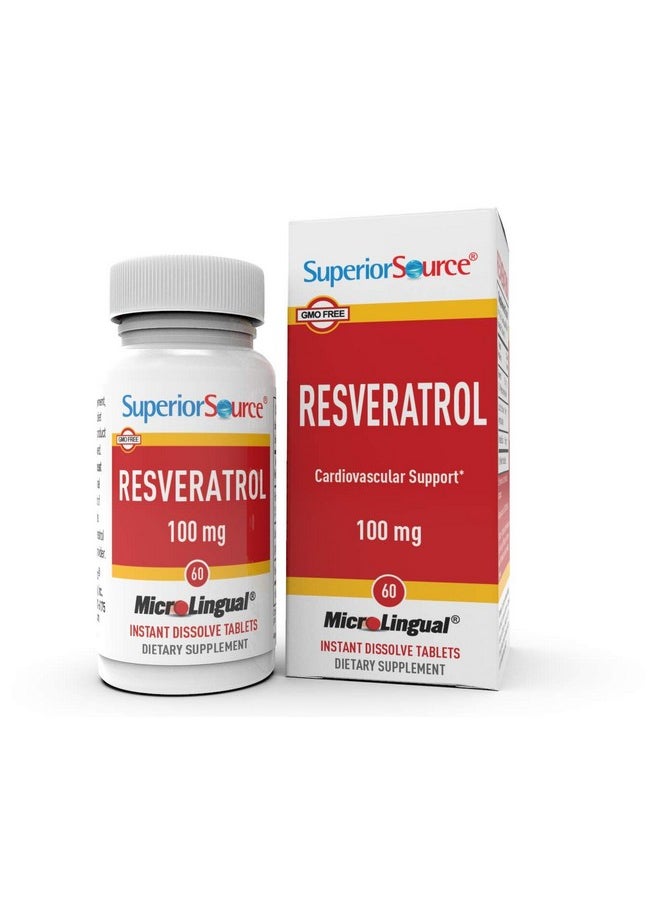 Superior Source Resveratrol Nutritional Supplements 100 Mg 60 Count  - Image 1
