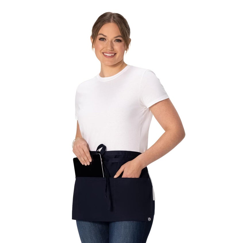 Chef Works Unisex Waitress Apron Navy One Size - Image 3