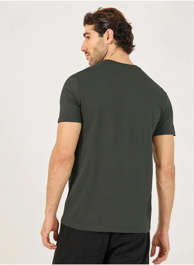 Styli Geometric Graphic Print Regular Fit T-Shirt