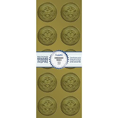 Geographics Gold Excellence Seals, Pack of 50 (47853) - Image 1