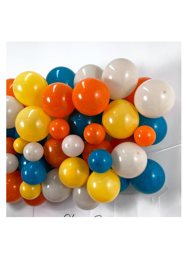 KASTWAVE Balloon Arch Kit, 126Pcs Blue Yellow Orange Balloon Arch Garland Kit With Lemon Yellow Orange And Teal Blue Balloons for Birthday Wedding Baby Shower Party - Image 4