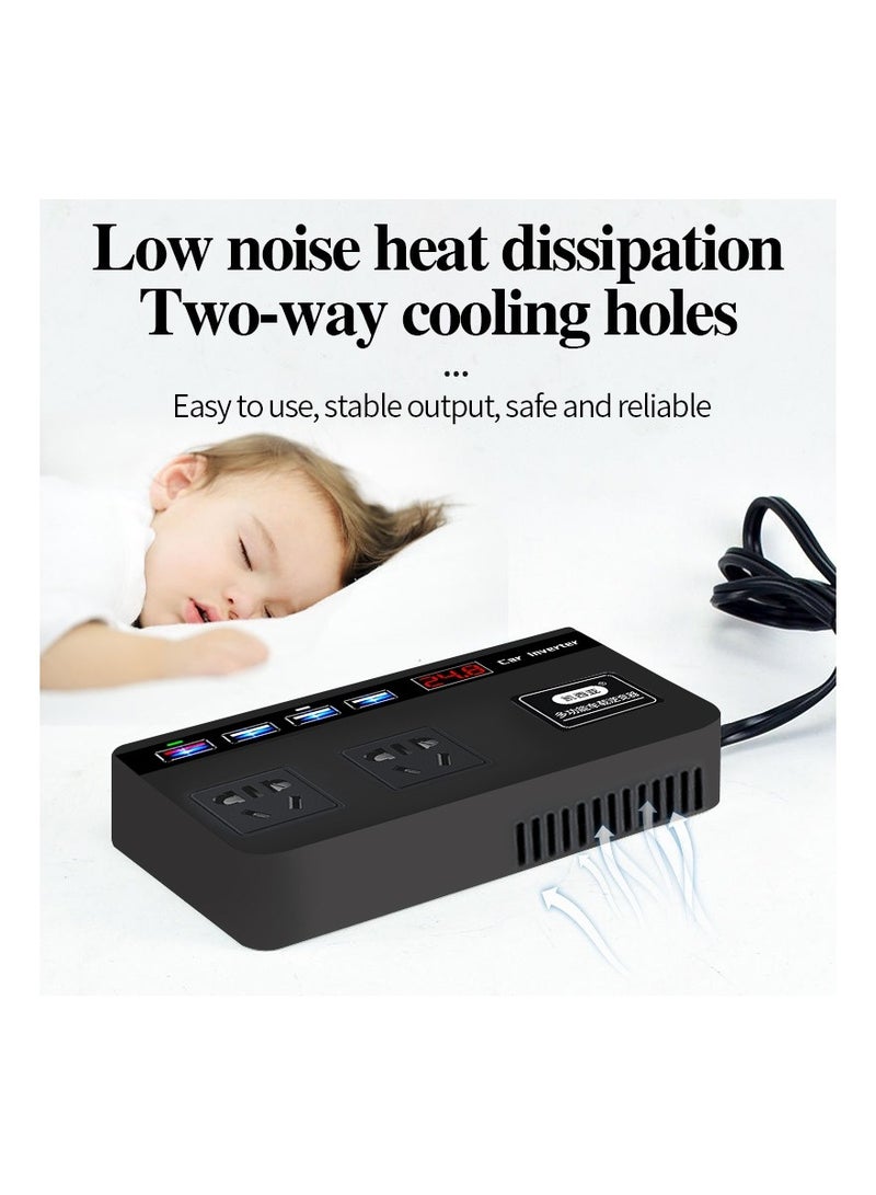 200W DC12V/24V To 220V Car Truck Inverter Power Converter Car Charger Socket Volt Meter Car Fast Charger Laptop Charger QC3.0 - Image 5