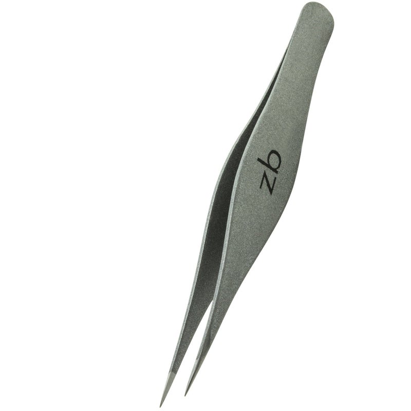 Zizzili Basics Ingrown Hair Tweezers by Zizzili Basics - Surgical Grade Stainless Steel Fine Pointed Tweezer - Precision Aligned Tips for Splinter, Eyebrow & Facial Hair Removal - with Bonus Tip Guard & Carry Pouch - Image 2