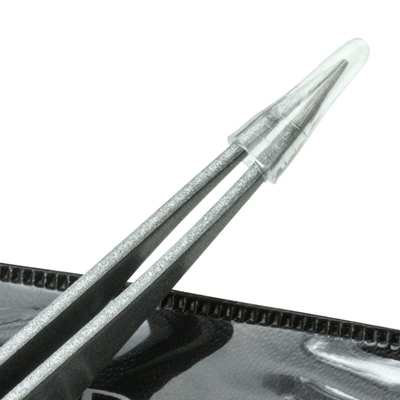 Zizzili Basics Ingrown Hair Tweezers by Zizzili Basics - Surgical Grade Stainless Steel Fine Pointed Tweezer - Precision Aligned Tips for Splinter, Eyebrow & Facial Hair Removal - with Bonus Tip Guard & Carry Pouch - Image 4