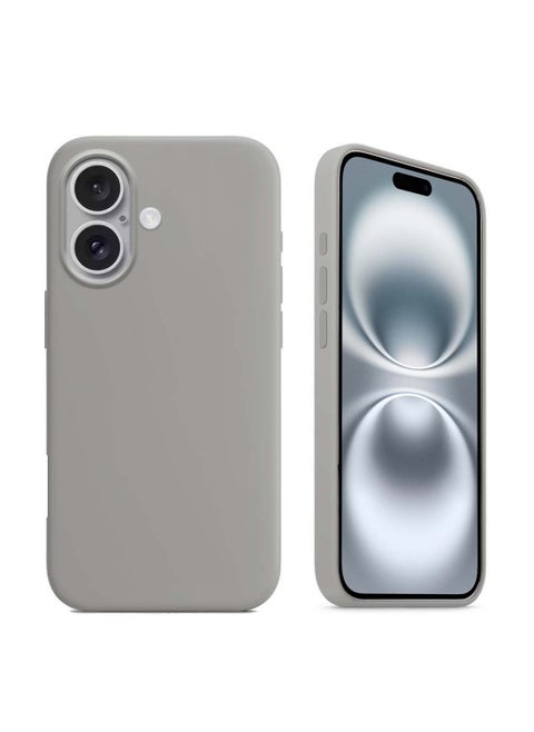 Apple iPhone 16 Plus 2024 Premium Liquid Silicone Case Cover - Grey
