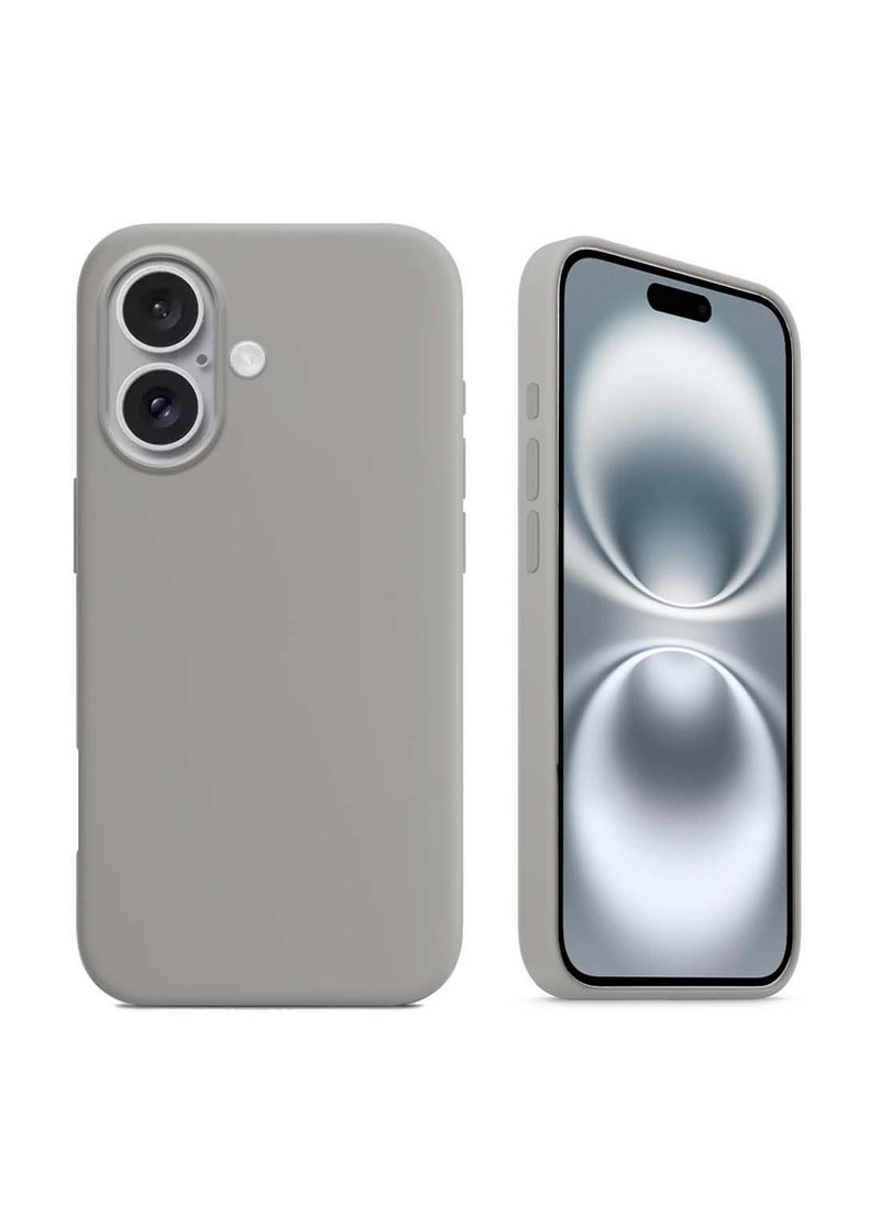 Wtech - Apple iPhone 16 Plus 2024 Premium Liquid Silicone Case Cover - Grey - Image 1