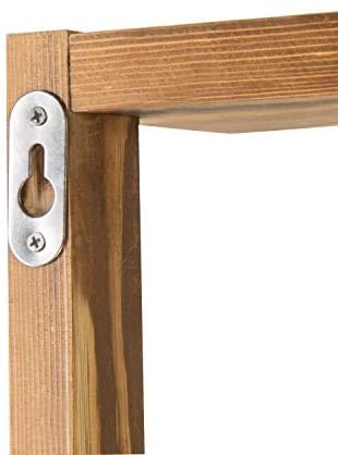 VM DECOR Vm decor Wood WallMounted 12 Wine Glass Holder Rack Inverted Stemware Display Brown Natural Teak - Image 4
