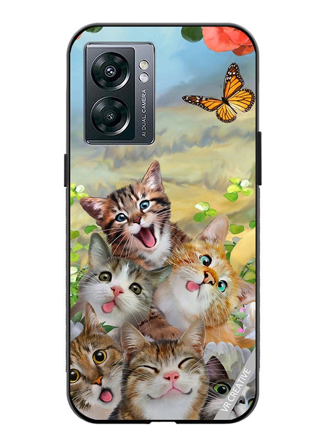 VR CREATIVE Protective Case Cover For OnePlus Nord N300 Cats Design Multicolour - Image 1