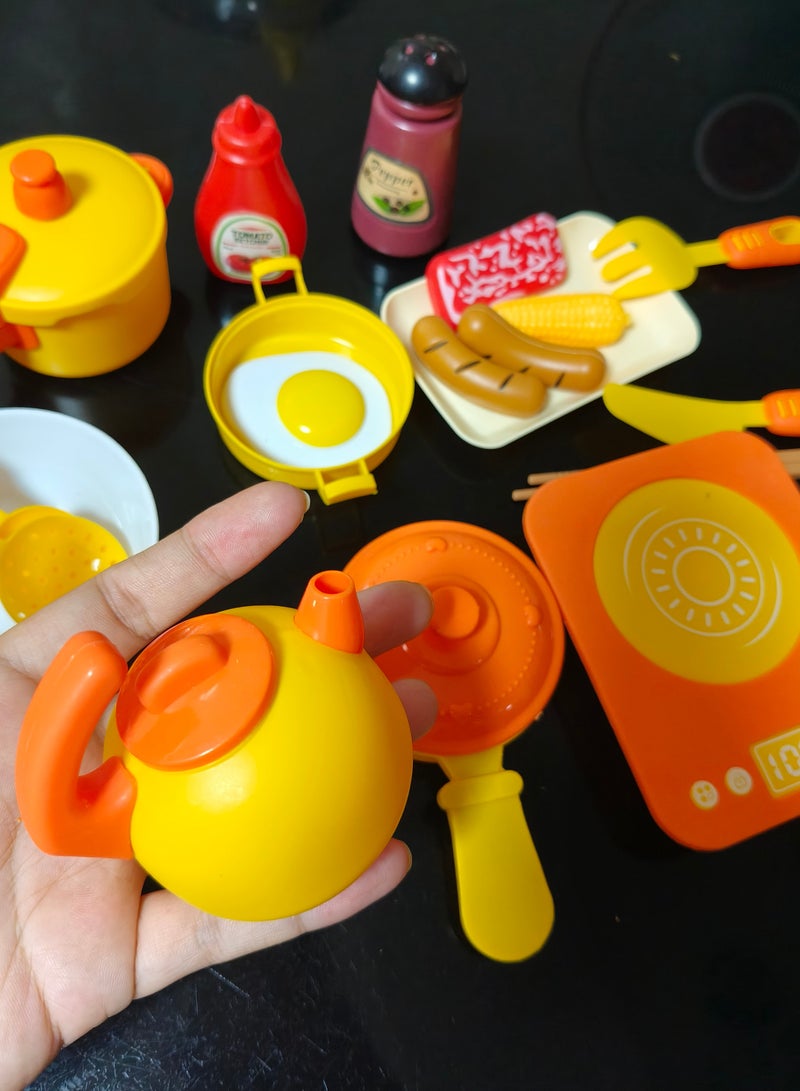 مطبخ بلاستيكي مصغر يتظاهر بلعب لعبة مجموعة للأطفال - Image 1