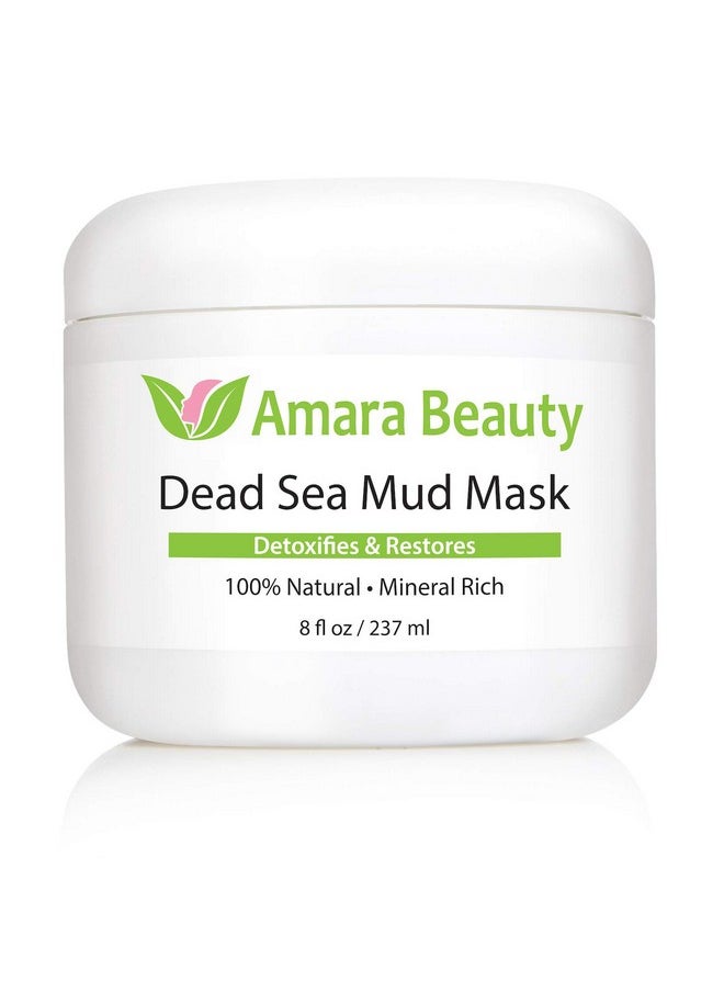 Amara Beauty Dead Sea Mud Mask For Face & Body Pure Mud With No Fillers Detoxifies & Restores Healthy Skin 8 Oz.  - Image 2
