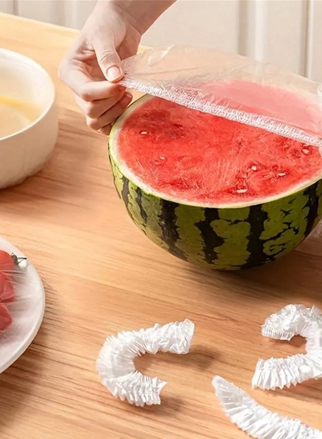 50 قطعة من أغطية حفظ الطعام الطازج، أغطية صواني الخبز للاستعمال مرة واحدة، أغطية قابلة للتمدد لحاويات الطعام، أغطية مرنة لتخزين الطعام لأوعية تحضير الوجبات، أغطية بلاستيكية للنزهات العائلية في الهواء - Image 5