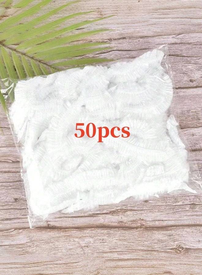 50 قطعة من أغطية حفظ الطعام الطازج، أغطية صواني الخبز للاستعمال مرة واحدة، أغطية قابلة للتمدد لحاويات الطعام، أغطية مرنة لتخزين الطعام لأوعية تحضير الوجبات، أغطية بلاستيكية للنزهات العائلية في الهواء - Image 3