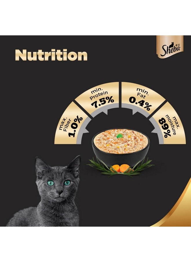 Sheba Sheba Fine Premium Adult (1+ Years) Wet Cat Food, Tuna Pumpkin & Carrot in Gravy, 70 g (Pack of 14), High-moisture gravy cat food for healthy hydration  - Image 4