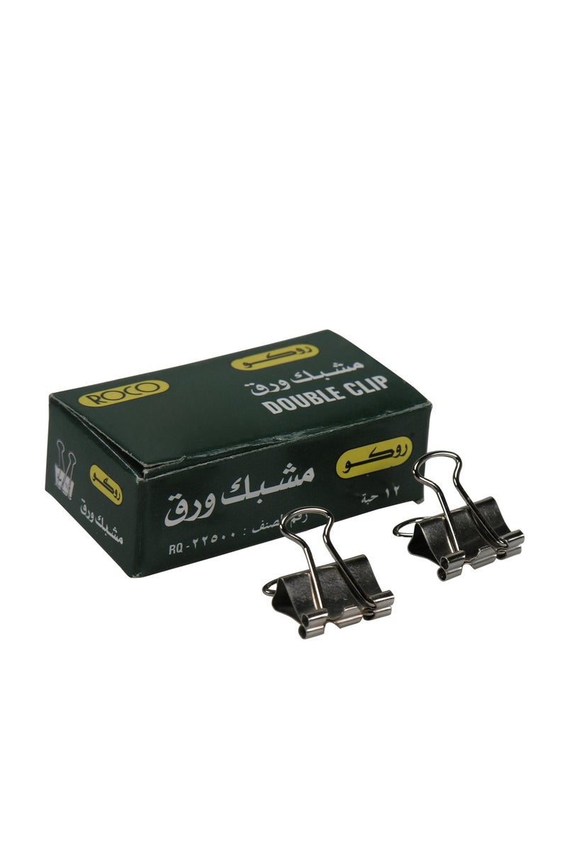 روكو مشابك ملفات 0.56 بوصة (14.22 مم) مطلية بالفضة