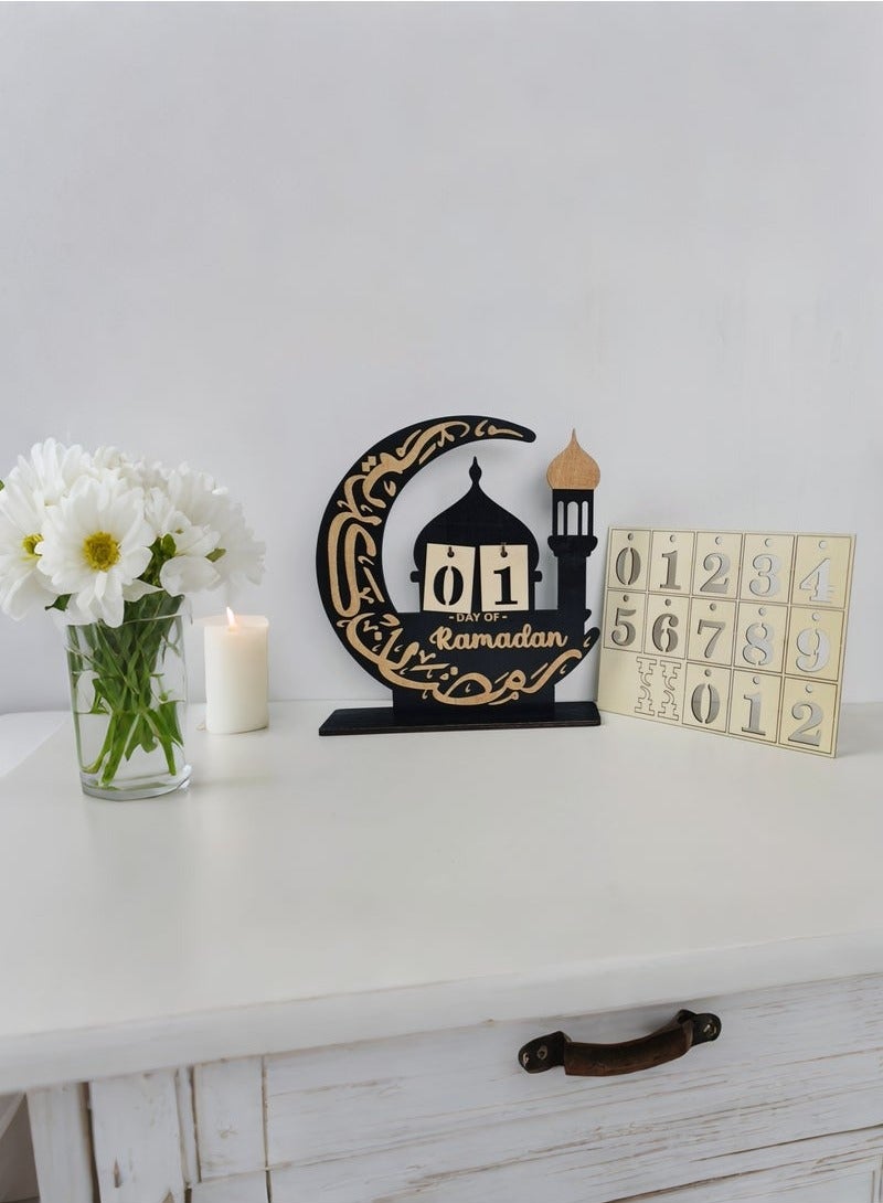 ARUWA Ramadan Decorations for Home Ramadan Advent Calendar Countdown Calendars Eid Ramadan Calendar Ramadan Gift - Image 4
